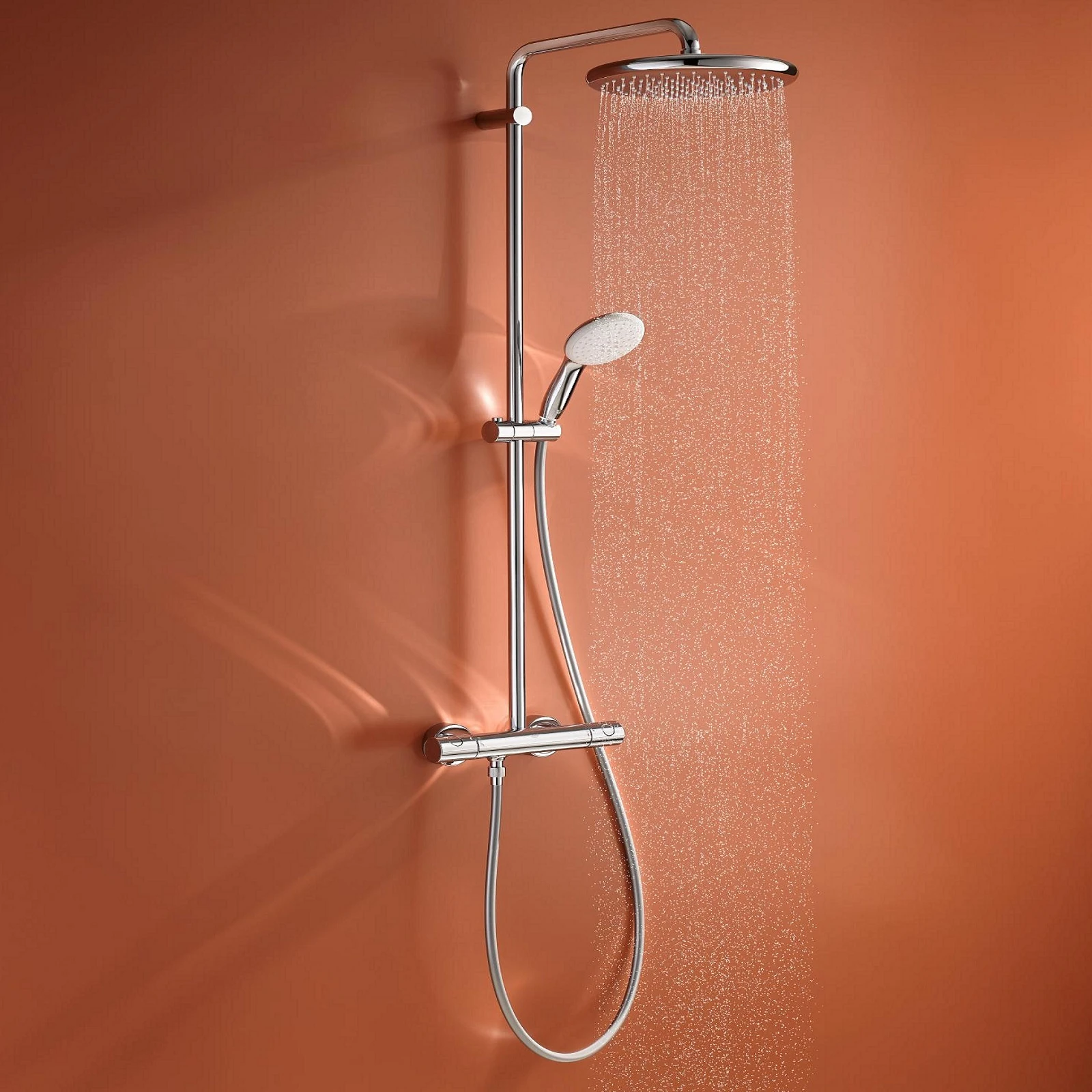 Душевая система с термостатом Grohe Tempesta System 250, хром (26670001) Фото - 4