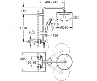 Душова система Grohe Tempesta Cosmopolitan System 250 (266702431) Фото - 1