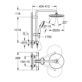 Душова система термостатична Grohe QuickFix Vitalio Start System 250 266772431 Фото - 1