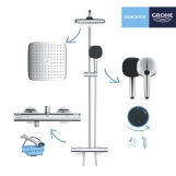 Душова система термостатична Grohe QuickFix Vitalio Comfort System 250 Cube 26696001 Фото - 5
