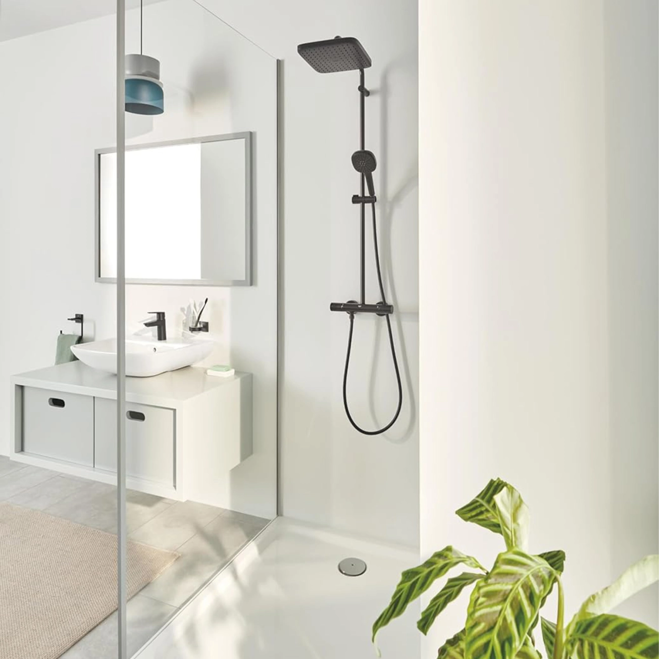 Душевая система термостатическая Grohe QuickFix Vitalio Comfort System 250 Cube 266962431 Фото - 4
