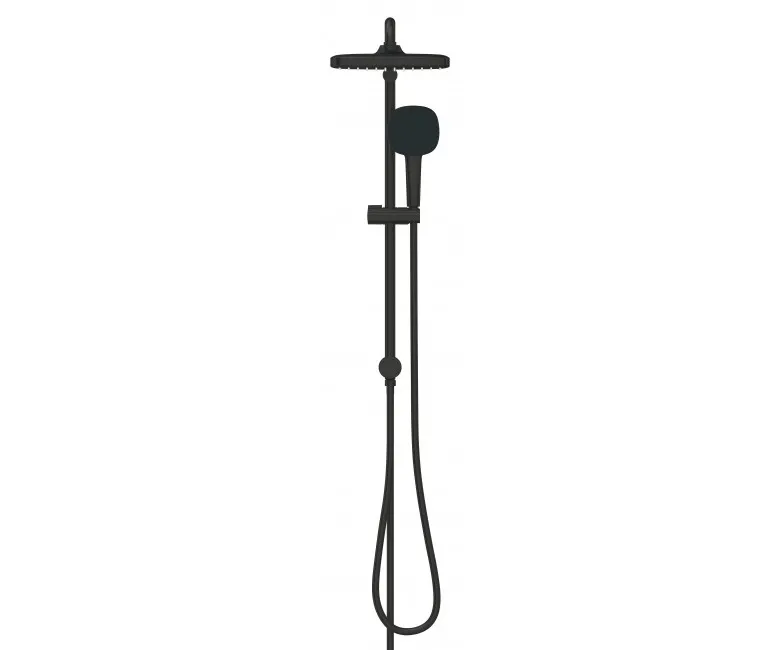 Душова система Grohe Tempesta System 250 Cube Flex з перемикачем, настінного монтажу, чорний матовий (269772431) Фото - 2