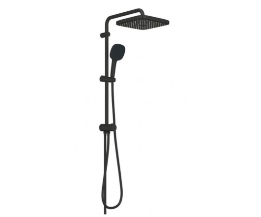 Душова система Grohe Tempesta System 250 Cube Flex з перемикачем, настінного монтажу, чорний матовий (269772431)