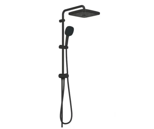 Душова система Grohe Tempesta System 250 Cube Flex з перемикачем, настінного монтажу, чорний матовий (269772431)
