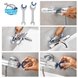 Душевая система термостатическая Grohe QuickFix Vitalio Comfort System 250 26984001 Фото - 7
