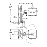 Душова система термостатична Grohe QuickFix Vitalio Comfort System 250 269842431 Фото - 1