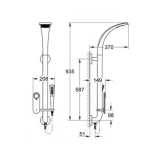 Душова система Grohe Ondus, електронна (чорний бархат) Фото - 1