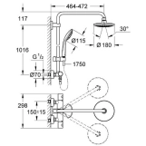 Душова стійка Grohe Euohoria (27296001) Фото - 5