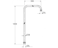 Вертикальний кронштейн для верхнього душу Grohe RELEXA PLUS (27304000) Фото - 1