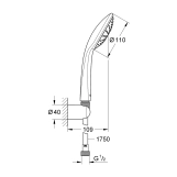Душевой набор Grohe QuickFix Vitalio Joy 110 Mono 27324000 Фото - 1