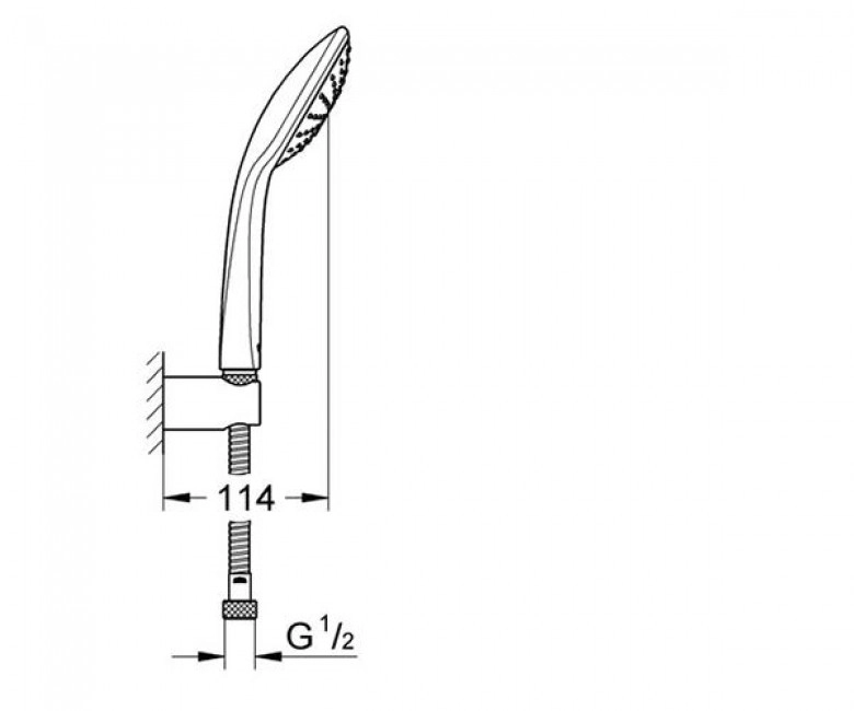 Душовий набір з 1 режимом струменя Grohe Euphoria 110 Mono (27354000) Фото - 1