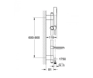 Душевой набор Grohe Euphoria Cosmopolitan, с мыльницей, 900мм (27368000) Фото - 1