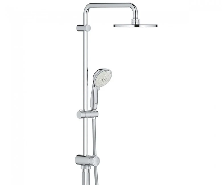 Душевая система с верхним душем 200мм Grohe New Tempesta Rustic, кронштейн 390мм и ручным душем на 4 режима (27399002)