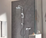 Душевая система с верхним душем 200мм Grohe New Tempesta Rustic, кронштейн 390мм и ручным душем на 4 режима (27399002) Фото - 2