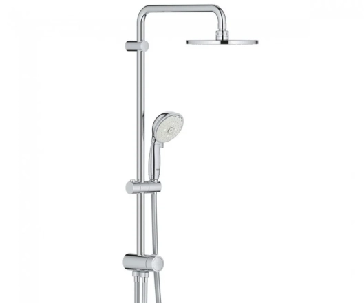 Душова система з верхнім душем 200мм Grohe New Tempesta Rustic , кронштейн 390мм і ручним душем на 4 режими (27399002)