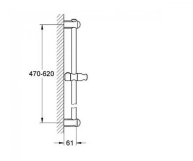 Душевая штанга Grohe Euphoria, 600мм (27499000) Фото - 1