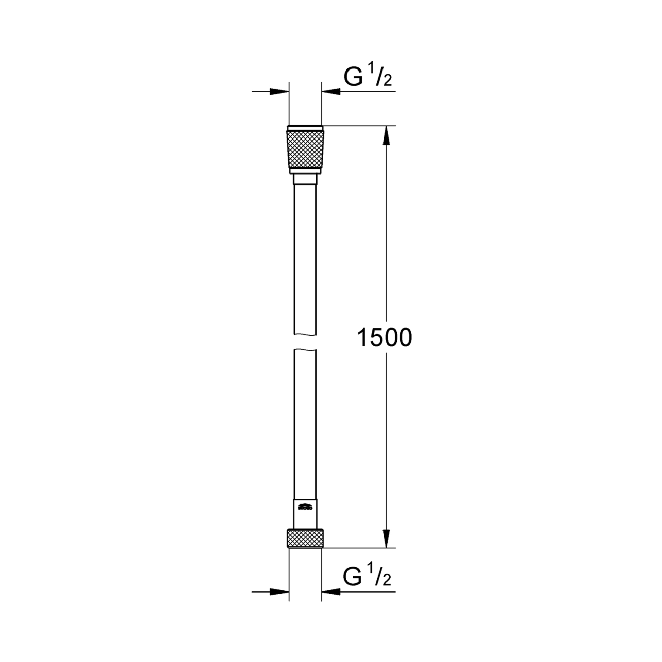 Шланг для душа Grohe VitalioFlex Silver TwistStop 1500 мм 27505001 Фото - 1