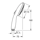 Ручний душ Grohe Tempesta 2 режими струменю 27597003 Фото - 1