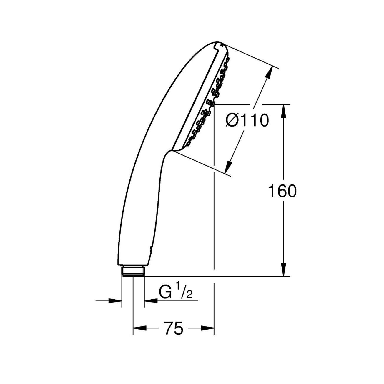 Лійка для ручного душу Grohe QuickFix Vitalio Start 110 27940001 Фото - 1