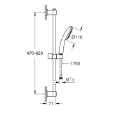Душовий гарнітур Grohe QuickFix Vitalio Start 110 27942001 Фото - 1