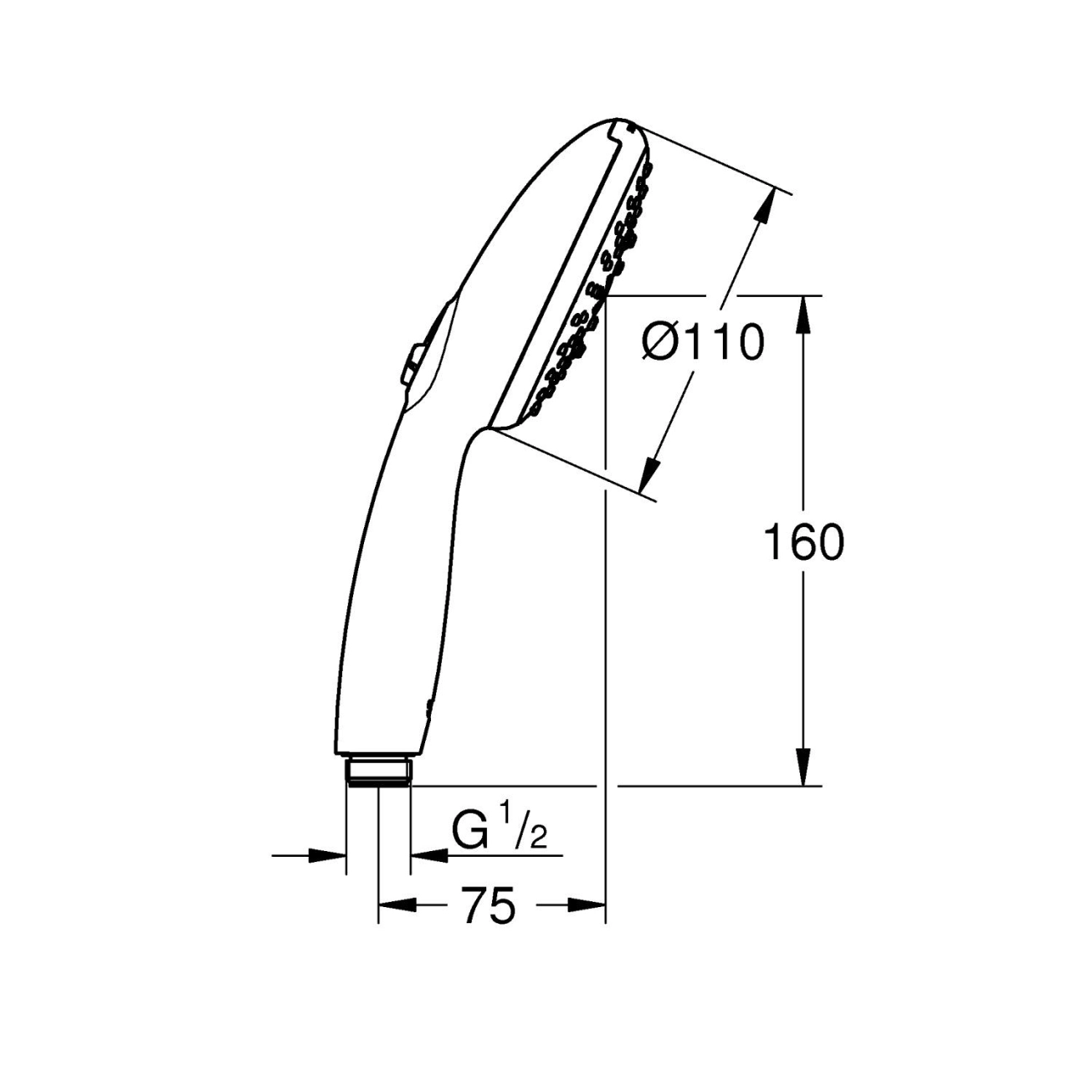 Лійка для ручного душу Grohe QuickFix Vitalio Start 110 27946001 Фото - 1