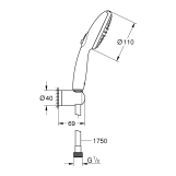 Душовий набір Grohe QuickFix Vitalio Start 110 27950001 Фото - 1