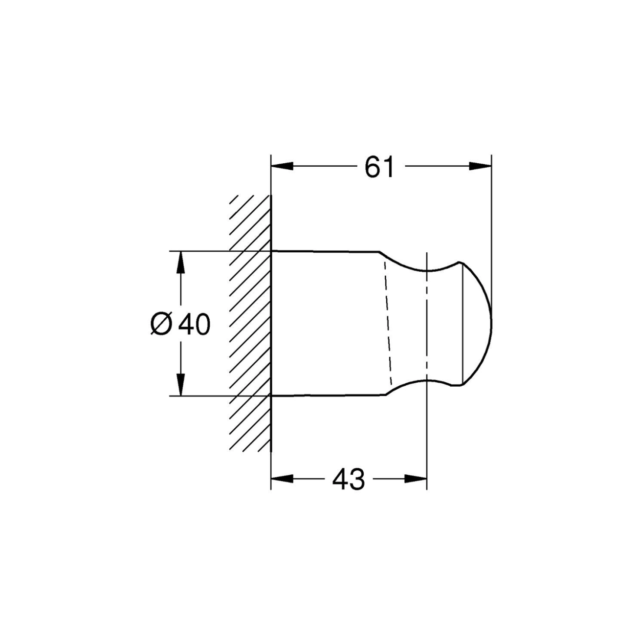Кронштейн для ручної лійки Grohe QuickFix 279582430 Фото - 1