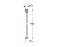 Металевий  шланг для душу Grohe RELEXA FLEX 1750 мм (28139001) Фото - 1