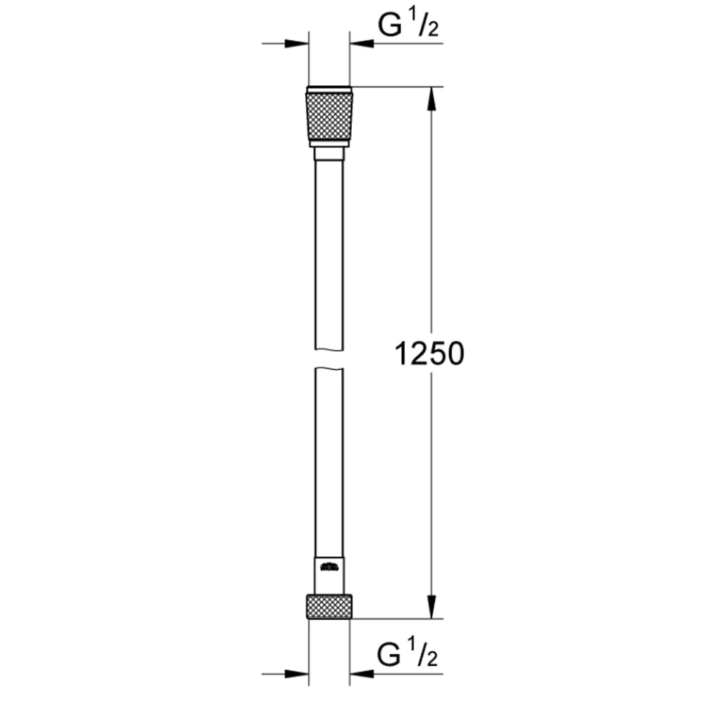 Душевой шланг Grohe Silverflex черный, 1,25 м 28362KF1 Душевой шланг Grohe Silverflex черный, 1,25 м 28362KF1 Фото - 1