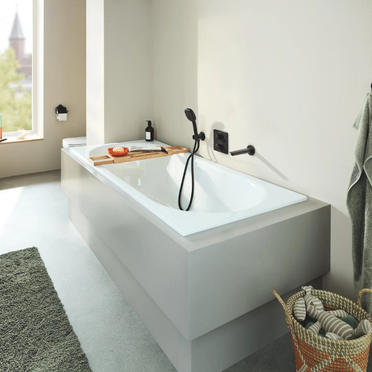Шлангове підключення Grohe Tempesta з тримачем для душу, чорний матовий 286282431 Фото - 5