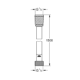 Шланг для душа Grohe VitalioFlex Trend 1500 мм 28741002 Фото - 1