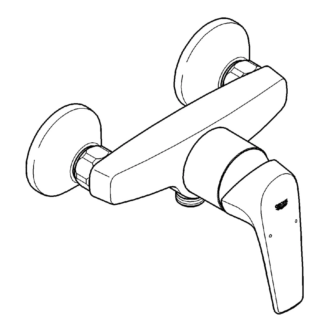 Змішувач прихованого монтажу для ванни/душу Grohe Bau Flow (29045000) Фото - 2
