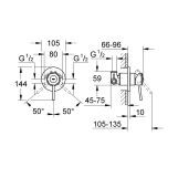Змішувач прихованого монтажу для душу Grohe BauClassic 29048000 Фото - 1