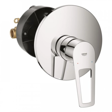 Змішувач для душа прихованногу монтажу Grohe BauLoop New з внутрішньою частиною, хром (29080001)