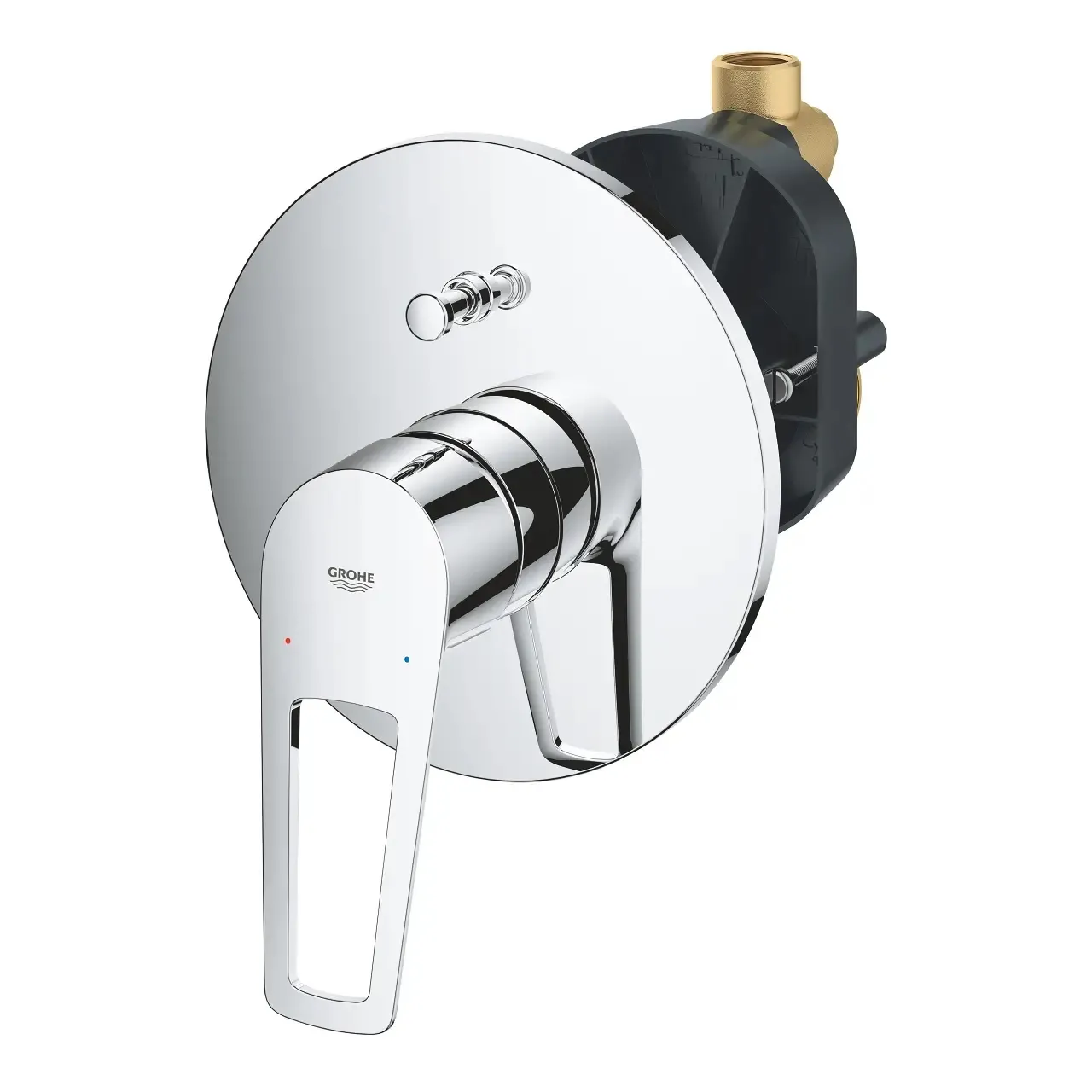 Змішувач для ванни прихованого монтажу Grohe BauLoop New з внутрішньою частиною, хром (29081001) Фото - 1