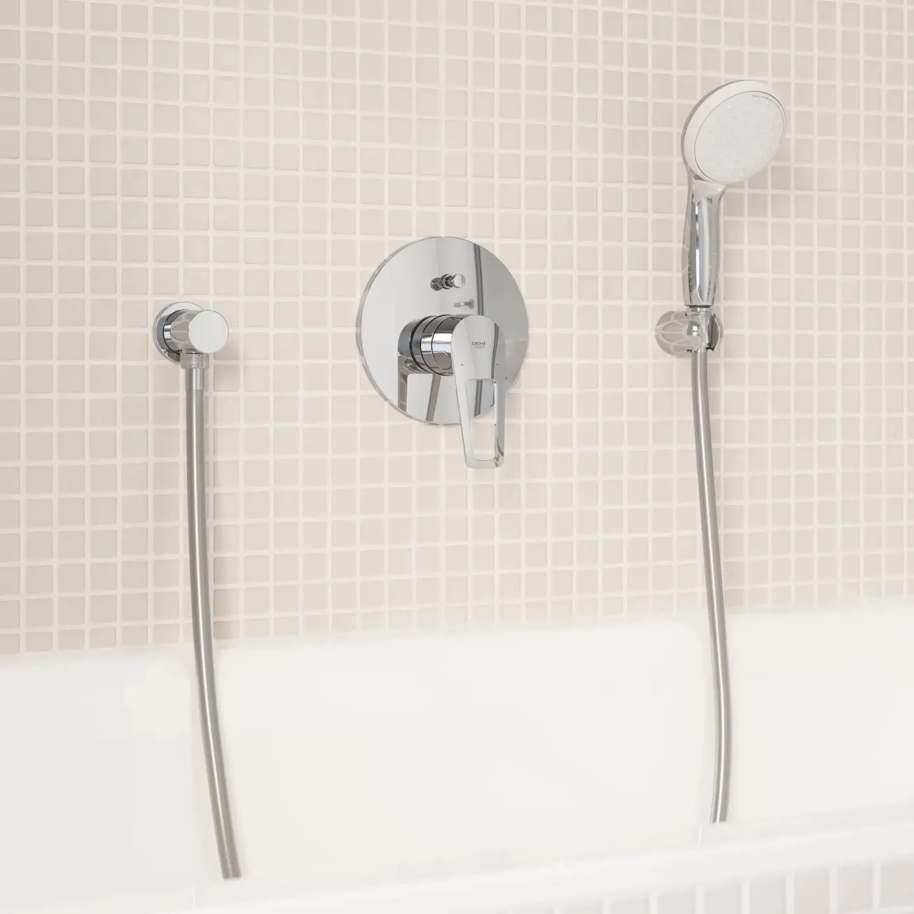 Змішувач для ванни прихованого монтажу Grohe BauLoop New з внутрішньою частиною, хром (29081001) Фото - 5