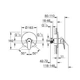 Змішувач прихованого монтажу для душу Grohe Start Flow 29116000 Фото - 1