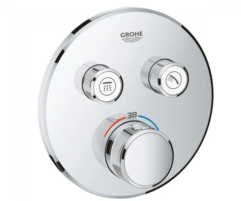 Термостат для душа прихованого монтажу Grohe Grohtherm SmartControl, зовнішня частина, хром
