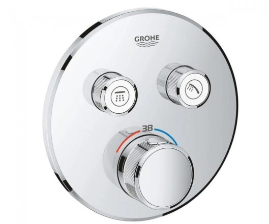 Термостат для душа прихованого монтажу Grohe Grohtherm SmartControl, зовнішня частина, хром
