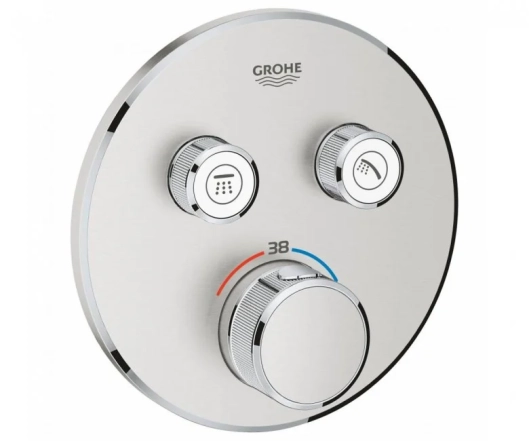 Термостат для ванны скрытого монтажа Grohe Grohtherm SmartControl, стальной (29119DC0)