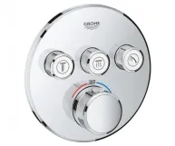 Термостат для ванны скрытого монтажа Grohe Grohtherm SmartControl, наружная часть, хром (29121000)
