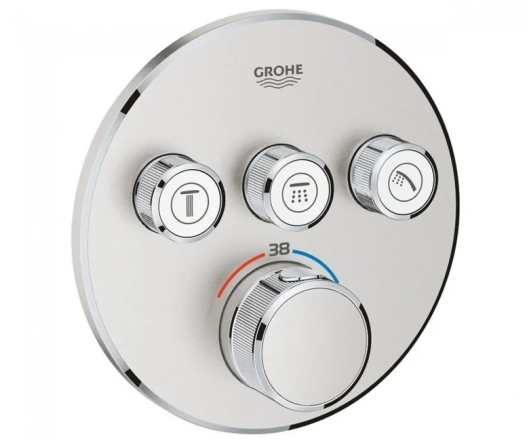 Термостат для ванны скрытого монтажа Grohe Grohtherm SmartControl, стальной (29121DC0)