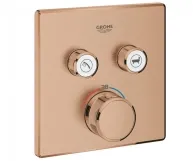 Термостат для душу прихованого монтажу Grohe Grohtherm SmartControl, зовнішня частина, brushed warm sunse (29124DL0)