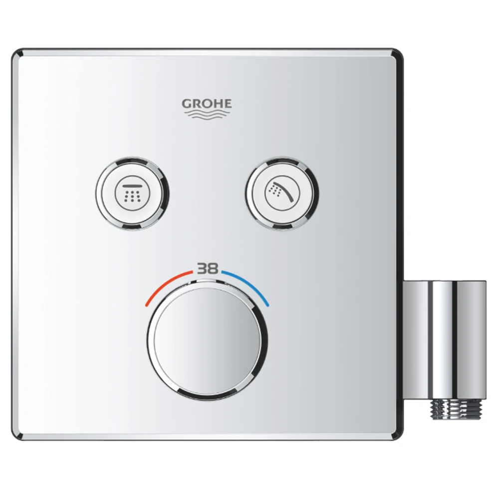 Термостат для душу Grohe Grohtherm SmartControl , зовнішня частина, на 2 споживача, з вбудованим утримувачем ручного душу (29125000) Фото - 2