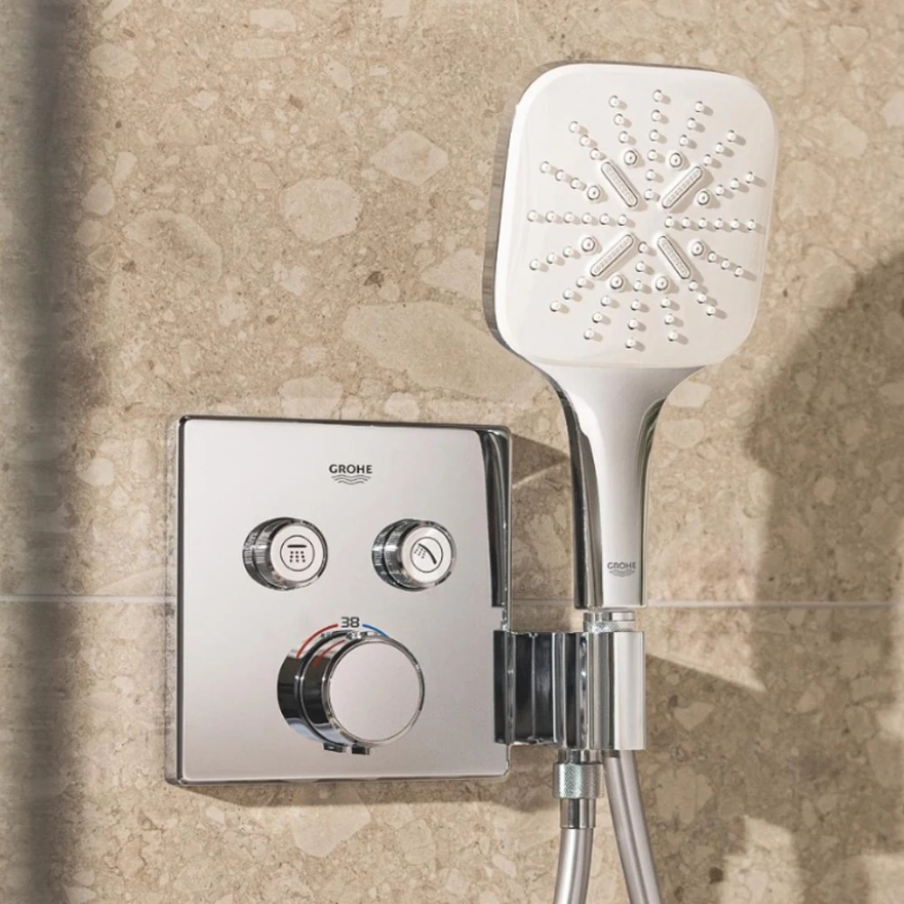 Термостат для душу Grohe Grohtherm SmartControl , зовнішня частина, на 2 споживача, з вбудованим утримувачем ручного душу (29125000) Фото - 3