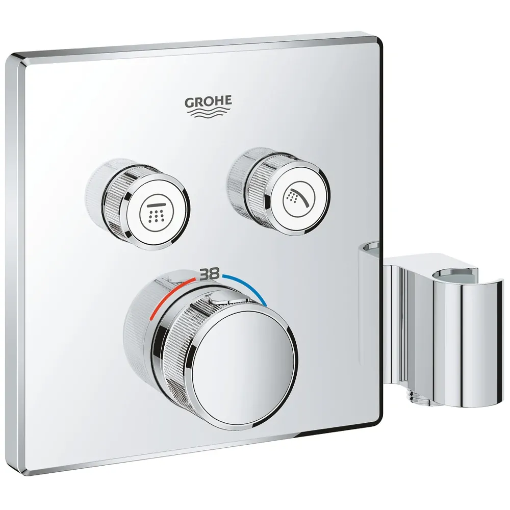 Термостат для душа Grohe Grohtherm SmartControl, наружная часть, на 2 потребителя, со встроенным держателем ручного душа (29125000)