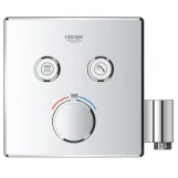 Термостат для душа Grohe Grohtherm SmartControl, наружная часть, на 2 потребителя, со встроенным держателем ручного душа (29125000) Фото - 2