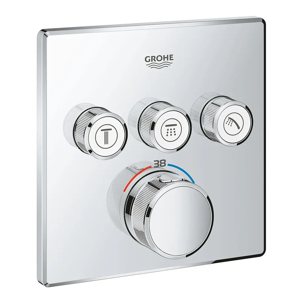 Смеситель скрытого монтажа Grohe Grohtherm SmartControl с термостатом (наружная часть) (29126000)