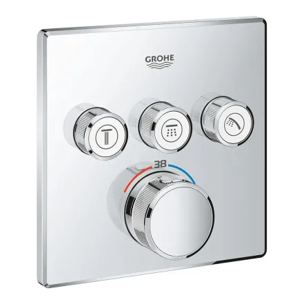 Смеситель скрытого монтажа Grohe Grohtherm SmartControl с термостатом (наружная часть) (29126000)