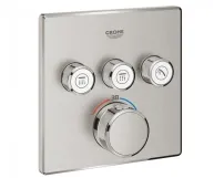 Термостат для встраиваемого монтажа Grohe Grohtherm SmartControl на 3 выхода, суперсталь (29126DC0)